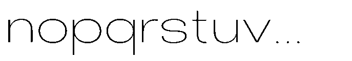 Klovert Extra Light Expanded Font LOWERCASE