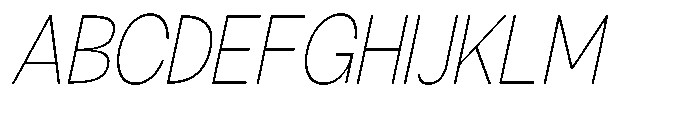 Klovert Extra Light Semi Conden Sl Font UPPERCASE