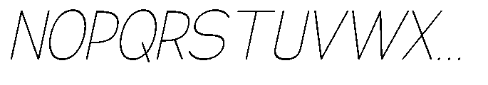 Klovert Extra Light Semi Conden Sl Font UPPERCASE
