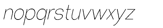 Klovert Extra Light Semi Conden Sl Font LOWERCASE