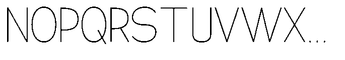 Klovert Extra Light Semi Condensed Font UPPERCASE