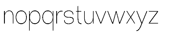 Klovert Extra Light Semi Condensed Font LOWERCASE