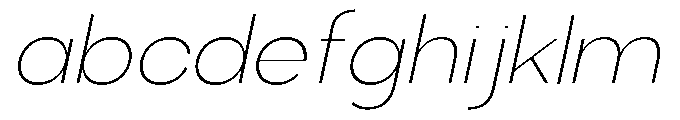 Klovert Extra Light Semi Expanded Slant FONT