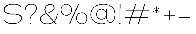 Klovert Extra Light Semi Expanded Font OTHER CHARS