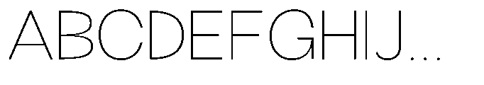 Klovert Extra Light Semi Expanded Font UPPERCASE