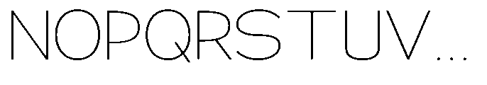 Klovert Extra Light Semi Expanded Font UPPERCASE