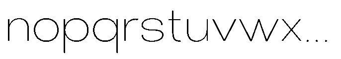 Klovert Extra Light Semi Expanded Font LOWERCASE