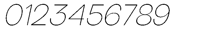 Klovert Extra Light Slant Font OTHER CHARS