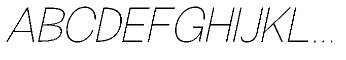 Klovert Extra Light Slant Font UPPERCASE