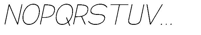 Klovert Extra Light Slant Font UPPERCASE