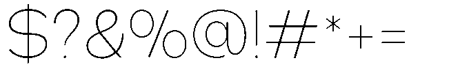 Klovert Extra Light Font OTHER CHARS
