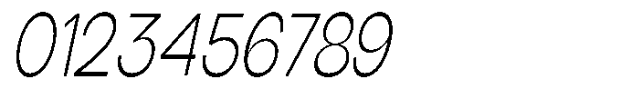 Klovert Light Condensed Slant Font OTHER CHARS