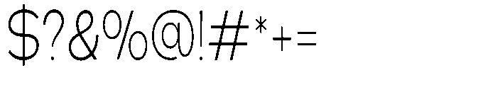 Klovert Light Condensed Font OTHER CHARS