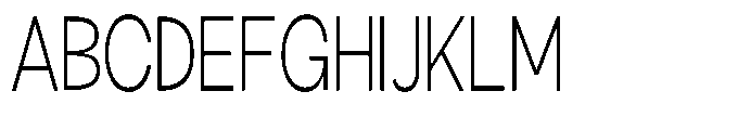 Klovert Light Condensed Font UPPERCASE