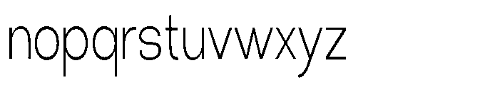 Klovert Light Condensed Font LOWERCASE