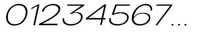 Klovert Light Expanded Slant Font OTHER CHARS