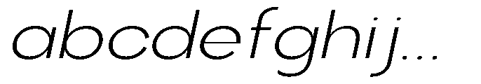 Klovert Light Expanded Slant FONT