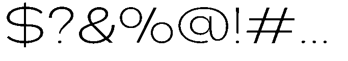 Klovert Light Expanded Font OTHER CHARS