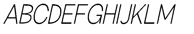 Klovert Light Semi Condensed Slant Font UPPERCASE