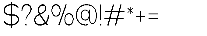Klovert Light Semi Condensed Font OTHER CHARS