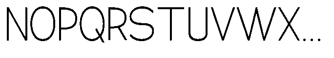 Klovert Light Semi Condensed Font UPPERCASE