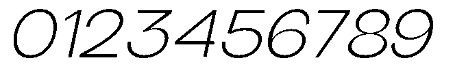 Klovert Light Semi Expanded Slant Font OTHER CHARS