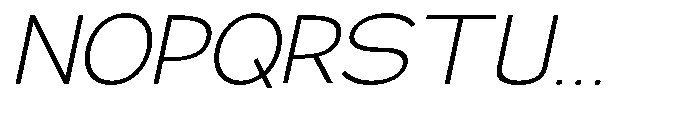 Klovert Light Semi Expanded Slant Font UPPERCASE
