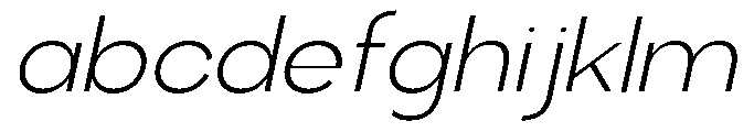 Klovert Light Semi Expanded Slant FONT
