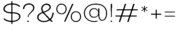 Klovert Light Semi Expanded Font OTHER CHARS