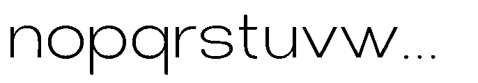 Klovert Light Semi Expanded Font LOWERCASE