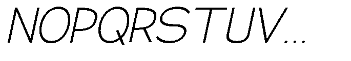 Klovert Light Slant Font UPPERCASE