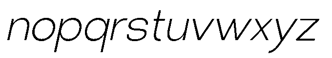 Klovert Light Slant Font LOWERCASE