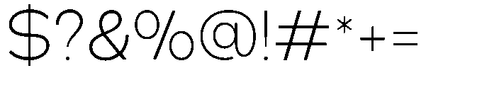 Klovert Light Font OTHER CHARS