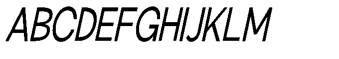 Klovert Medium Condensed Slant Font UPPERCASE