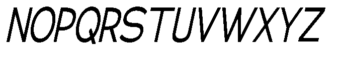 Klovert Medium Condensed Slant Font UPPERCASE