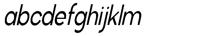 Klovert Medium Condensed Slant FONT