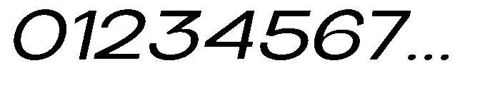 Klovert Medium Expanded Slant Font OTHER CHARS