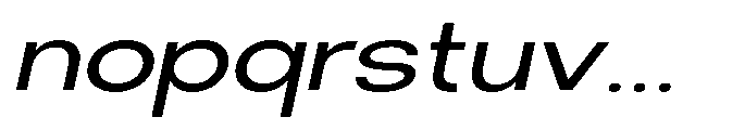 Klovert Medium Expanded Slant Font LOWERCASE