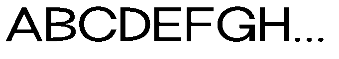 Klovert Medium Expanded Font UPPERCASE