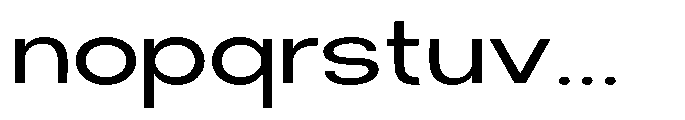 Klovert Medium Expanded Font LOWERCASE