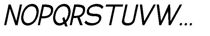 Klovert Medium Semi Condensed Slant Font UPPERCASE