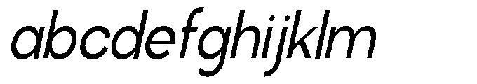 Klovert Medium Semi Condensed Slant FONT