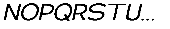 Klovert Medium Semi Expanded Slant Font UPPERCASE