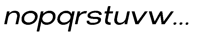 Klovert Medium Semi Expanded Slant Font LOWERCASE