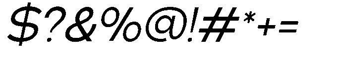 Klovert Medium Slant Font OTHER CHARS