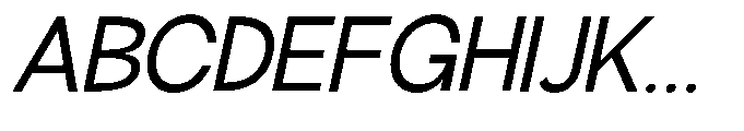 Klovert Medium Slant Font UPPERCASE