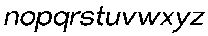 Klovert Medium Slant Font LOWERCASE