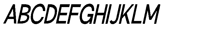 Klovert Semi Bold Condensed Slant Font UPPERCASE