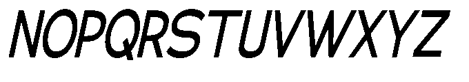 Klovert Semi Bold Condensed Slant Font UPPERCASE