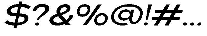 Klovert Semi Bold Expanded Slant Font OTHER CHARS